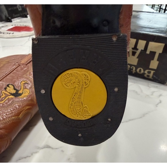 Laredo Boots Women’s Size 9.5 Brown Leather Western Cowboy Ostrich Pointed Toe - Picture 8 of 8